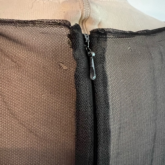 Marchesa Notte Mermaid Black Stretch Crepe and Gold Lace Embroidered Ball Gown 8 - Picture 11 of 16